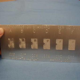 simulated patterns on corrosion standard