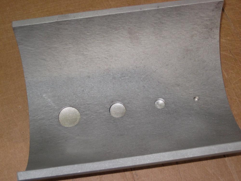 corrosion holes of different sizes