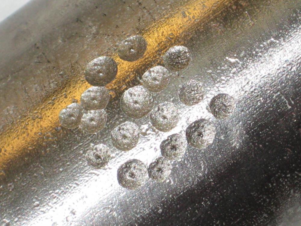 closeup of corrosion pattern